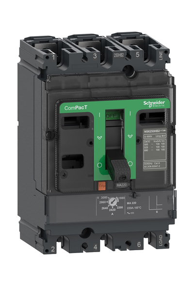 Schneider C25V3MA220 NSX250HB1 75kA Ac 3P 220A MA Kompakt Şalter - Thumbnail