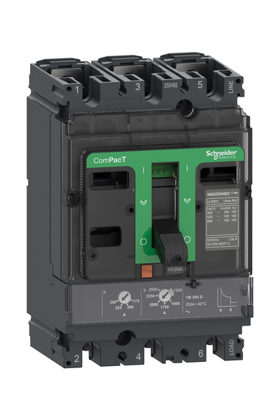 Schneider C25V3TM160 NSX250HB1 75kA Ac 3P 160A Tmd Kompakt Şalter - Thumbnail