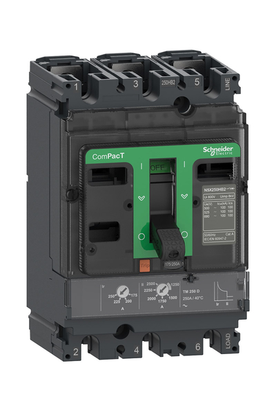 Schneider C25V3TM250 NSX250HB1 75kA Ac 3P 250A Tmd Kompakt Şalter - Thumbnail