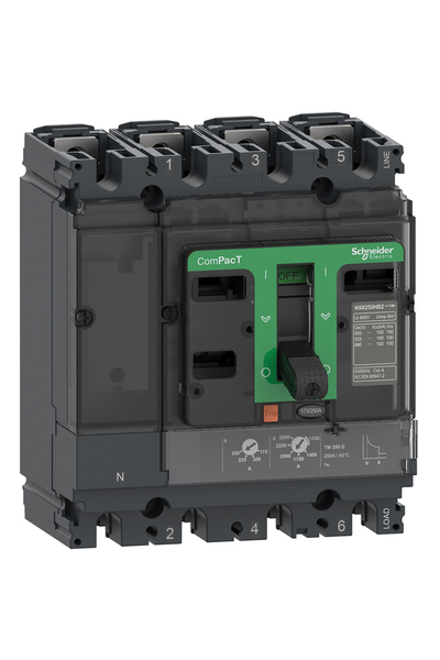 Schneider C25W4TM200 NSX250HB2 100kA Ac 4P 200A Tmd Kompakt Şalter