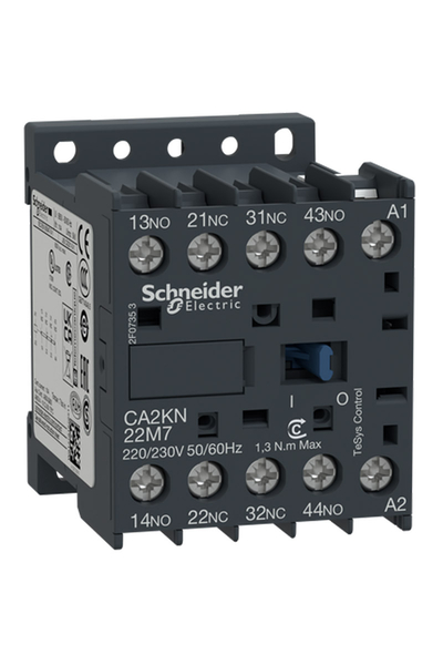 Schneider CA2KN22Q7 Tesys K 380V AC 2NA+2NK Yardımcı Kontaktör - Thumbnail