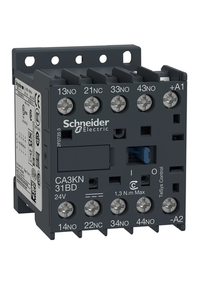 Schneider CA3KN31FD Tesys K 110V DC 3NA+1NK Yardımcı Kontaktör