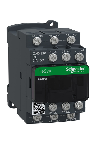 Schneider CAD326BD Tesys D 690-24V DC 3NA+2NK Standart Bobinli Kontrol Rölesi