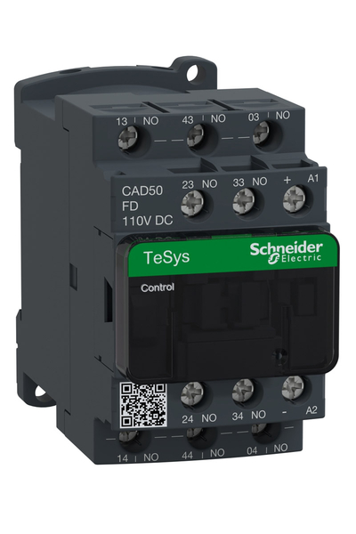 Schneider CAD50FD Tesys D 110V DC 5NA Yardımcı Kontaktör