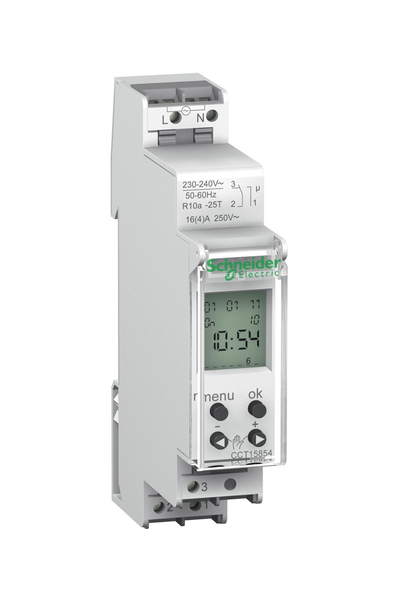 Schneider CCT15854 Acti 9 Ih 7 Gün-24 Saat 1 Kanallı Dijital Zaman Saati Schneider CCT15854 Acti 9 Ih 7 Gün-24 Saat 1 Kanallı Dijital Zaman Saati