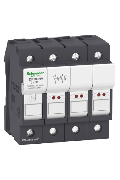 Schneider DF103NV Tesys Df 10x38mm 3P+N 32A Kartuş Sigorta Yuvası