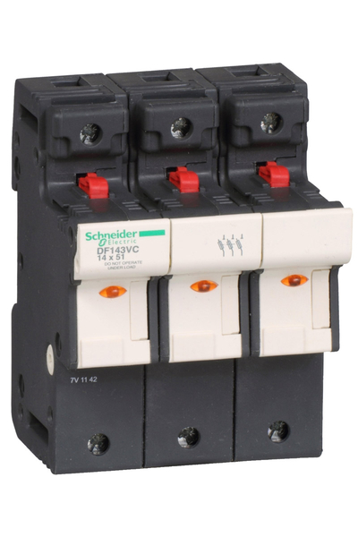 Schneider DF143VC Tesys Df 14x51mm 3P 50A Kartuş Sigorta Yuvası - Thumbnail
