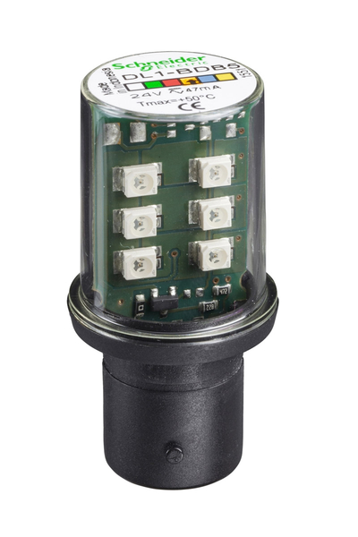 Schneider Electric - Schneider DL1BDB5 24V Ba 15D Tabanlı Turuncu Korumalı Led Ampul Schneider Electric - Schneider DL1BDB5 24V Ba 15D Tabanlı Turuncu Korumalı Led Ampul