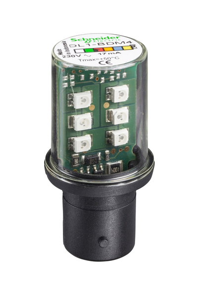 Schneider Electric - Schneider DL1BDM8 230V Ba 15D Tabanlı Sarı Korumalı Led Ampul Schneider Electric - Schneider DL1BDM8 230V Ba 15D Tabanlı Sarı Korumalı Led Ampul