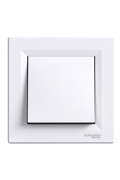 Schneider Electric - Schneider EPH0100121 Asfora Vidasız Beyaz Çerçeveli Anahtar