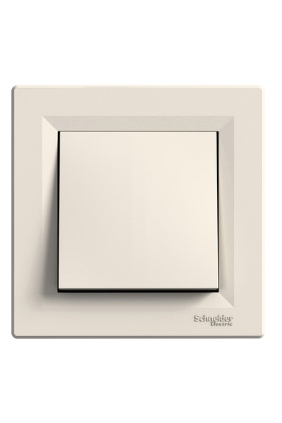 Schneider Electric - Schneider EPH0100123 Asfora Vidasız Krem Çerçeveli Anahtar