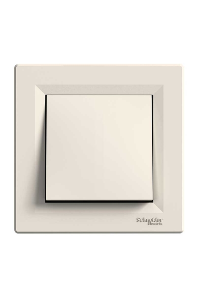 Schneider Electric - Schneider EPH0200123 Asfora Vidasız Krem Çerçeveli Çift Kutuplu Anahtar