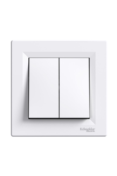 Schneider EPH0300121 Asfora Beyaz Çerçeveli Komütatör - Thumbnail