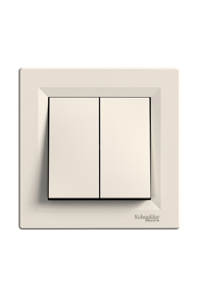 Schneider Electric - Schneider EPH0300123 Asfora Krem Çerçeveli Komütatör