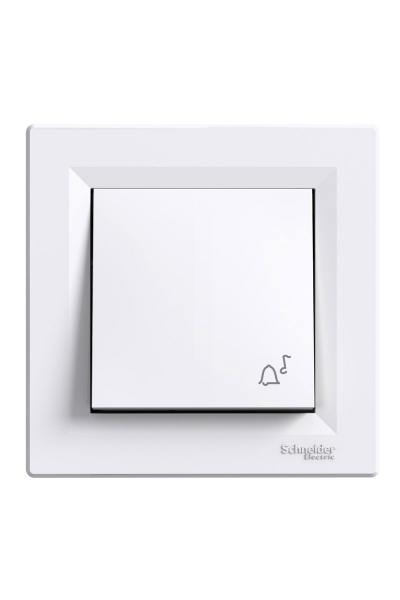 Schneider EPH0800121 Asfora Beyaz Zil Işaretli Çerçeveli Liht Anahtar