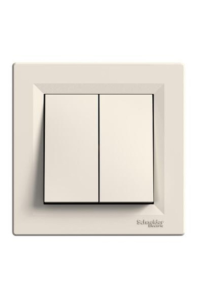 Schneider EPH1100123 Asfora Vidasız Krem Çerçeveli Komütatör Liht Buton