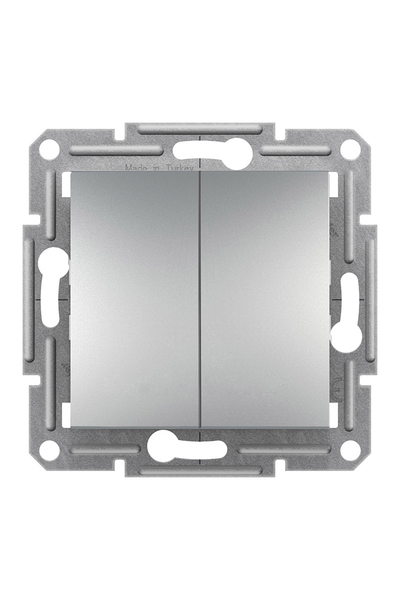 Schneider Electric - Schneider EPH1100161 Asfora Plus Çerçevesiz Vidasız Alüminyum Liht Komütatör