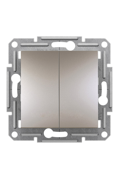Schneider Electric - Schneider EPH1100169 Asfora Plus Çerçevesiz Vidasız Bronz Liht Komütatör