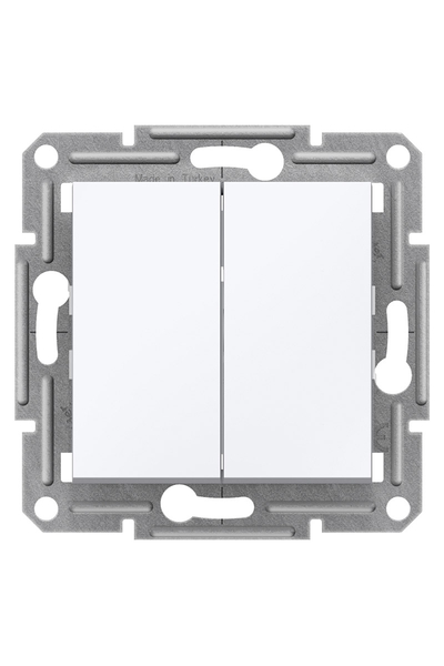 Schneider EPH1170121 Asfora Vidasız Beyaz Çerçevesiz Komütatör Liht Buton - Thumbnail
