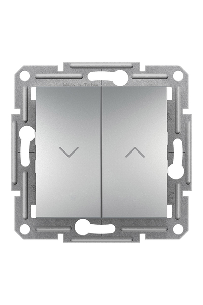 Schneider Electric - Schneider EPH1300161 Asfora Plus Çerçevesiz Vidasız Alüminyum Jaluzi Kumanda Liht Butonu Schneider EPH1300161 Asfora Plus Çerçevesiz Vidasız Alüminyum Jaluzi Kumanda Liht Butonu - Thumbnail