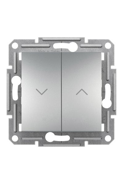 Schneider Electric - Schneider EPH1300561 Asfora Plus Çerçevesiz Vidasız Alüminyum Jaluzi Kumanda Anahtarı Schneider EPH1300561 Asfora Plus Çerçevesiz Vidasız Alüminyum Jaluzi Kumanda Anahtarı - Thumbnail