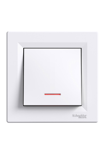 Schneider Electric - Schneider EPH1400121 Asfora Beyaz Çerçeveli Vidasız Işıklı Anahtar Schneider Electric - Schneider EPH1400121 Asfora Beyaz Çerçeveli Vidasız Işıklı Anahtar