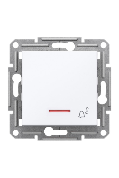 Schneider EPH1770121 Asfora Beyaz Çerçevesiz Zil İşaretli Işıklı Anahtar
