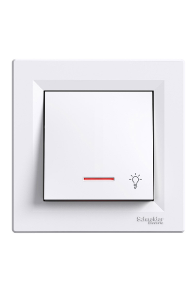 Schneider Electric - Schneider EPH1800121 Asfora Beyaz Çerçeveli Işık İşaretli Liht Buton Schneider Electric - Schneider EPH1800121 Asfora Beyaz Çerçeveli Işık İşaretli Liht Buton