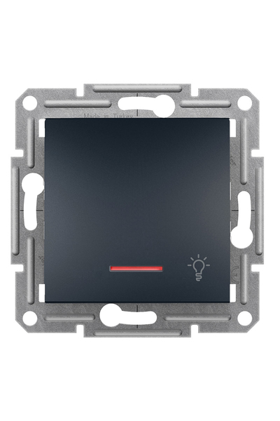 Schneider Electric - Schneider EPH1800171 Asfora Plus Antrasit Çerçevesiz Vidasız Işık İşaretli Işıklı Liht Buton Schneider Electric - Schneider EPH1800171 Asfora Plus Antrasit Çerçevesiz Vidasız Işık İşaretli Işıklı Liht Buton