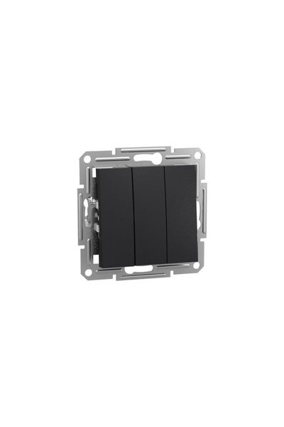 Schneider Electric - Schneider EPH2100171 Asfora Antrasit Çerçevesiz 3lü Anahtar
