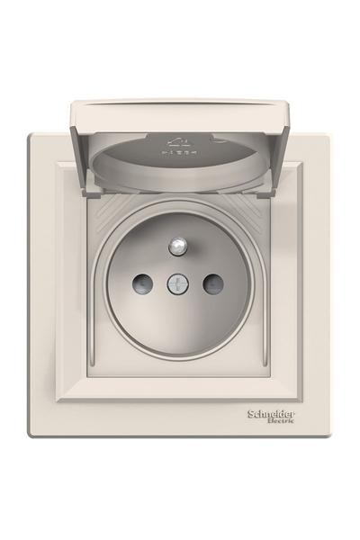 Schneider Electric - Schneider EPH2800623 Asfora IP44 Vidalı Krem Çerçeveli Kapaklı Ups Priz Schneider Electric - Schneider EPH2800623 Asfora IP44 Vidalı Krem Çerçeveli Kapaklı Ups Priz