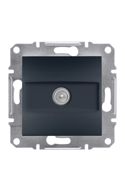 Schneider Electric - Schneider EPH3200171 Asfora Tekli 1Db Antrasit Sonlu TV Prizi