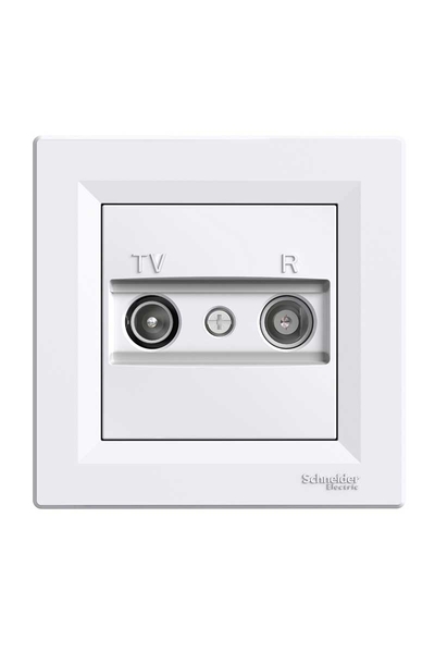 Schneider EPH3300121 Asfora 1Db Beyaz Çerçeveli Sonlu Tv/R Prizi