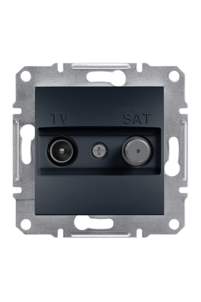 Schneider Electric - Schneider EPH3400371 Asfora 8Db Antrasit Çerçevesiz Geçişli TV-SAT Prizi Schneider Electric - Schneider EPH3400371 Asfora 8Db Antrasit Çerçevesiz Geçişli TV-SAT Prizi