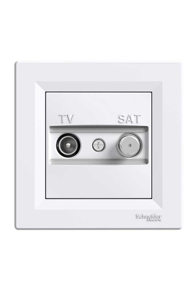 Schneider EPH3400421 Asfora 1dB Beyaz Çerçeveli Bağımsız Tv/Sat Prizi