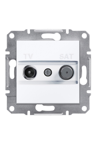 Schneider Electric - Schneider EPH3470321 Asfora 2li 8Db Beyaz Çerçevesiz Geçişli F Tipi TV-SAT Prizi Schneider Electric - Schneider EPH3470321 Asfora 2li 8Db Beyaz Çerçevesiz Geçişli F Tipi TV-SAT Prizi