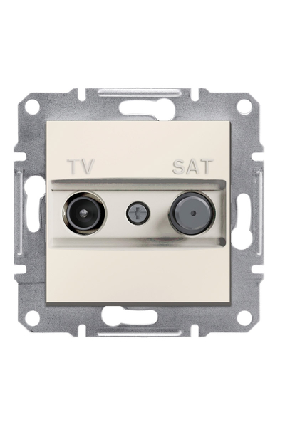 Schneider Electric - Schneider EPH3470323 Asfora 2li 8Db Krem Çerçevesiz Geçişli F Tipi TV-SAT Prizi Schneider Electric - Schneider EPH3470323 Asfora 2li 8Db Krem Çerçevesiz Geçişli F Tipi TV-SAT Prizi