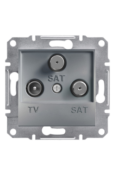 Schneider Electric - Schneider EPH3600162 Asfora 3lü 1dB Çelik TV-SAT-SAT Prizi Schneider Electric - Schneider EPH3600162 Asfora 3lü 1dB Çelik TV-SAT-SAT Prizi