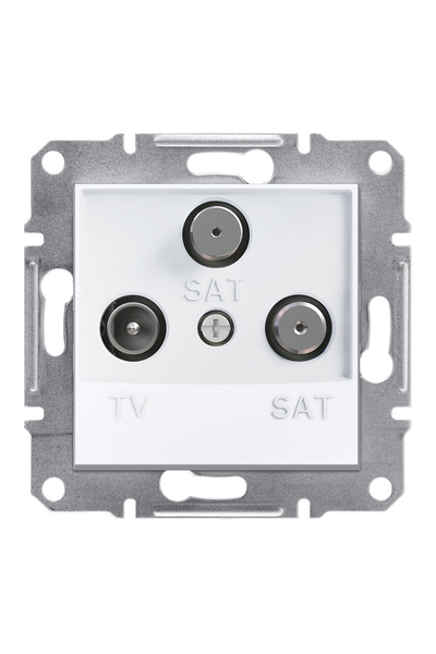 Schneider Electric - Schneider EPH3670121 Asfora 3lü Beyaz Çerçevesiz Sonlu TV-SAT Prizi Schneider Electric - Schneider EPH3670121 Asfora 3lü Beyaz Çerçevesiz Sonlu TV-SAT Prizi
