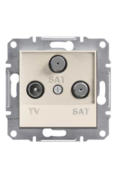Schneider Electric - Schneider EPH3670123 Asfora 3lü Krem Çerçevesiz Sonlu TV-SAT Prizi Schneider Electric - Schneider EPH3670123 Asfora 3lü Krem Çerçevesiz Sonlu TV-SAT Prizi