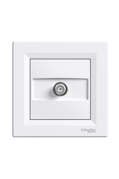 Schneider Electric - Schneider EPH3700121 Asfora Beyaz Çerçeveli 1dB SAT Sonlu SAT Prizi