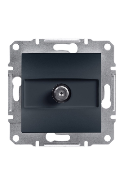 Schneider EPH3700171 Asfora Antrasit 1dB Sonlu SAT Prizi - Thumbnail