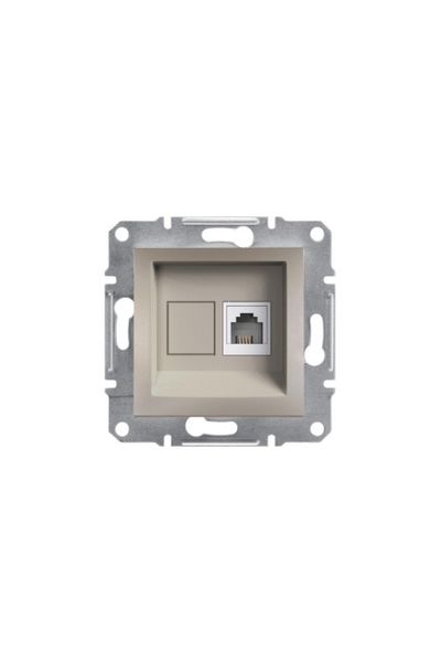 Schneider Electric - Schneider EPH4100169 Tek Çıkışlı Asfora Bronz RJ11 Telefon Prizi