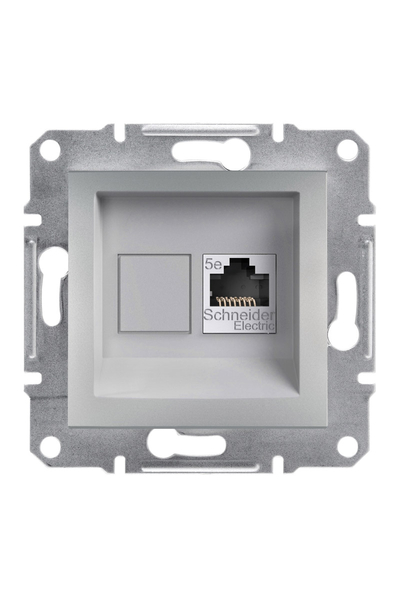 Schneider Electric - Schneider EPH4300161 Asfora Tekli Alüminyum RJ45 CAT5E UTP Telefon Prizi
