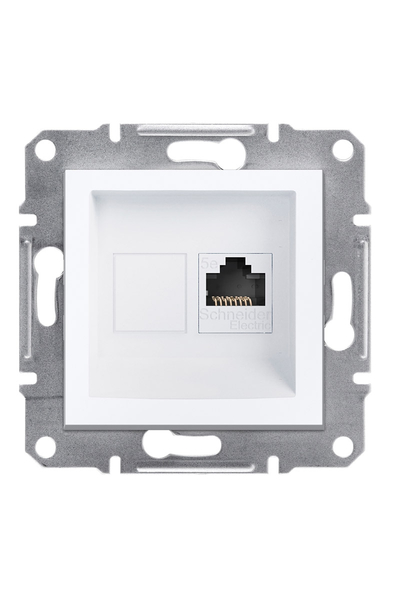 Schneider EPH4370121 Asfora Beyaz Çerçevesiz 1xRj45 Cat 5E Utp Data Prizi