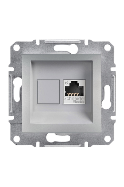 Schneider Electric - Schneider EPH4700161 Asfora Tekli Alüminyum RJ45 CAT6 UTP Telefon Prizi Schneider Electric - Schneider EPH4700161 Asfora Tekli Alüminyum RJ45 CAT6 UTP Telefon Prizi