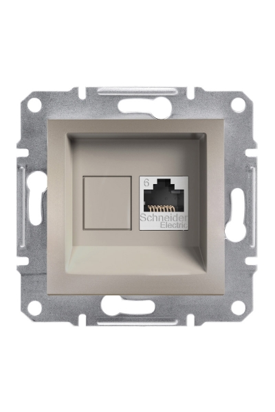 Schneider EPH4700169 Asfora Tek Çıkışlı Bronz RJ45 CAT6 UTP Telefon Prizi - Thumbnail