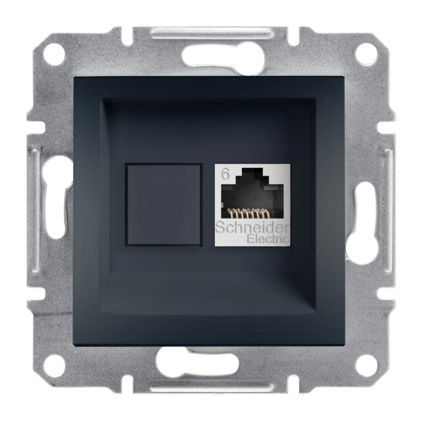 Schneider EPH4700171 Asfora Antrasit Tek Çıkışlı RJ45 Data Prizi - Thumbnail
