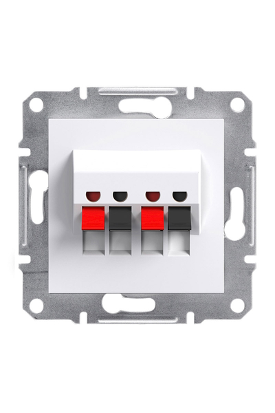 Schneider Electric - Schneider EPH5770121 Asfora 2li Çerçevesiz Vidasız Beyaz Hoparlör Prizi Schneider Electric - Schneider EPH5770121 Asfora 2li Çerçevesiz Vidasız Beyaz Hoparlör Prizi