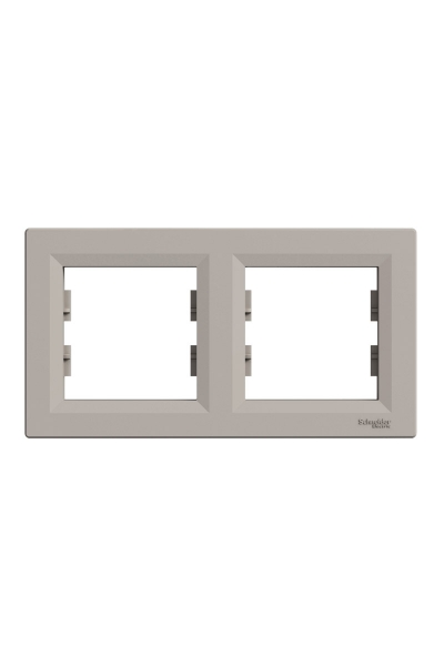 Schneider EPH5800269 Asfora 2li Bronz Yatay Çerçeve - Thumbnail